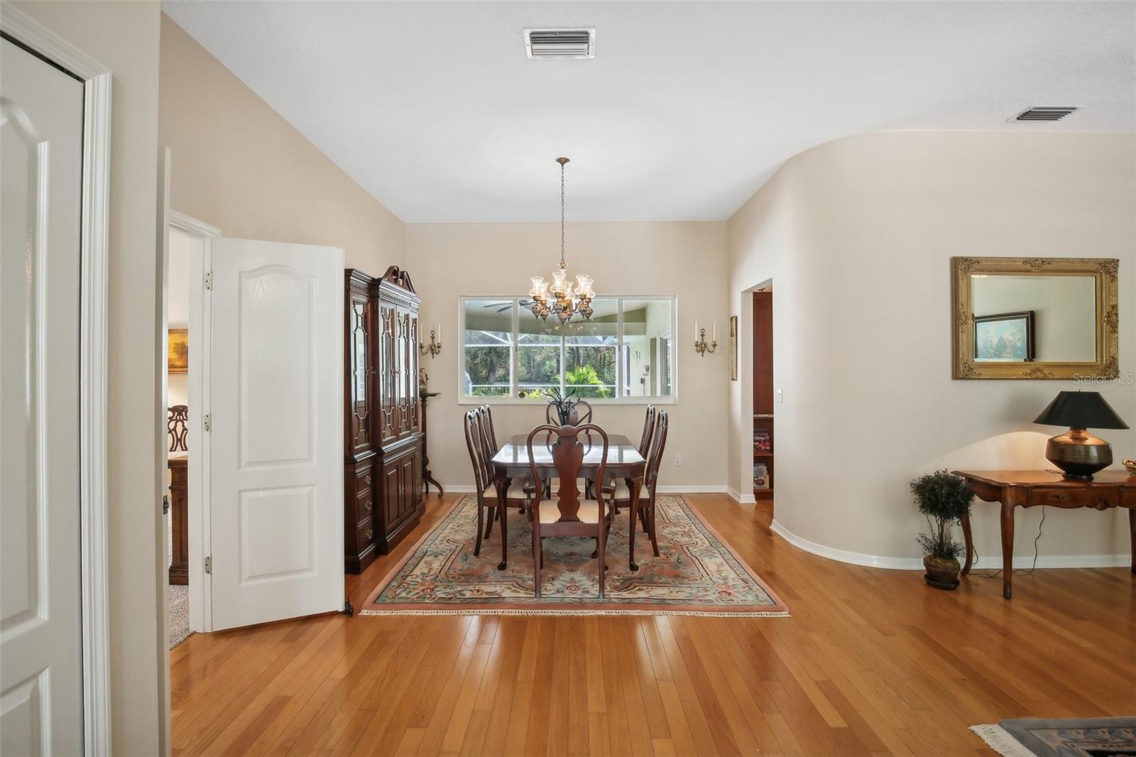 Dining area with water view