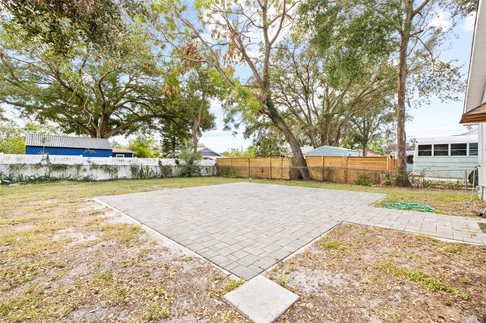 Big Backyard with pavered patio