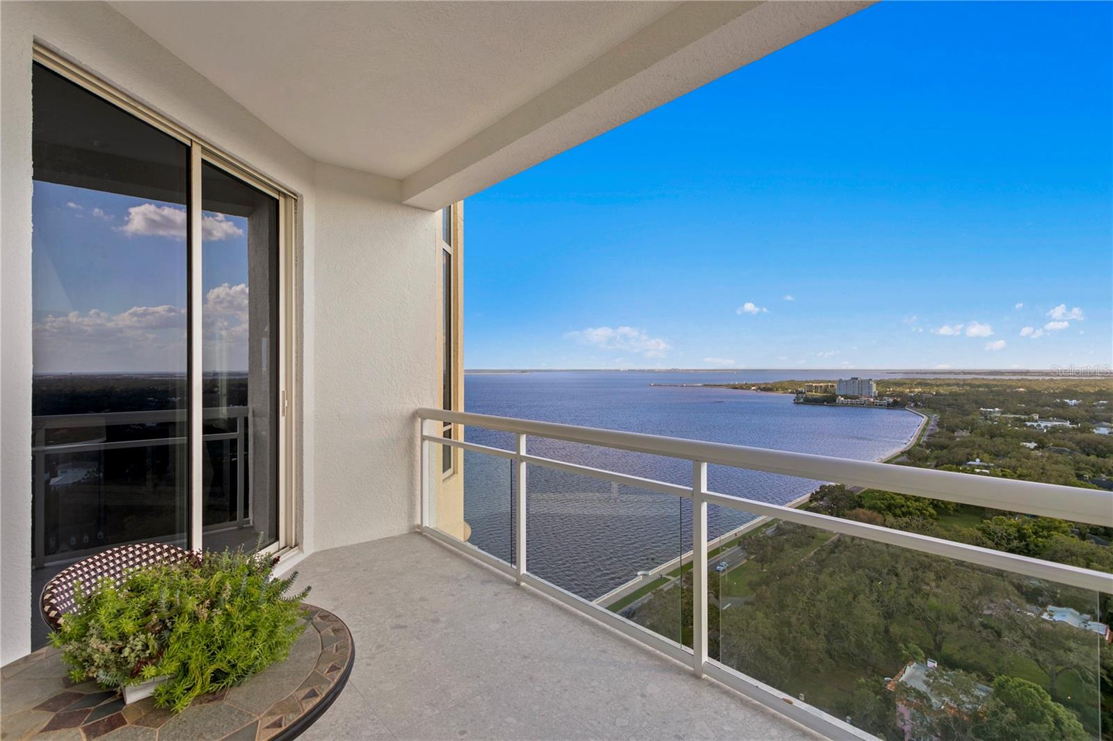 Kitchen balcony for easy outdoor morning coffee or afternoon snack