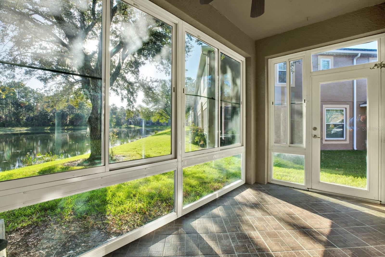 Enclosed back patio