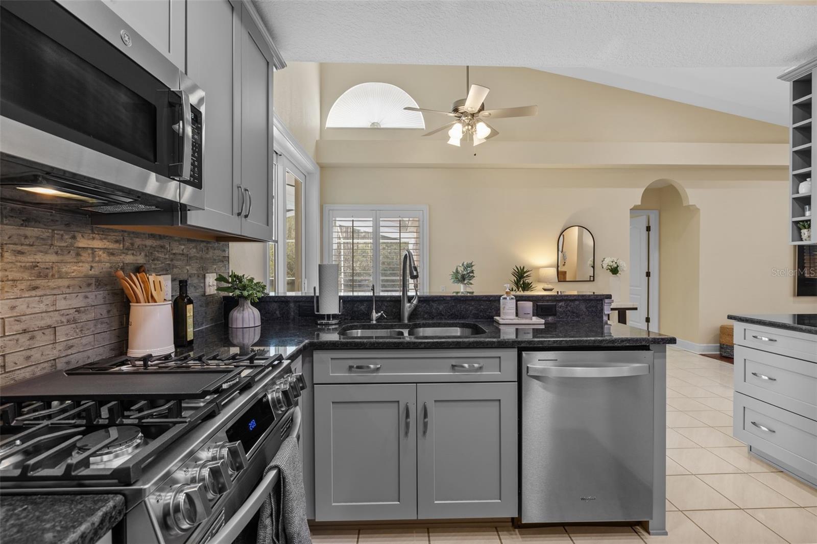 Sun filled laundry room