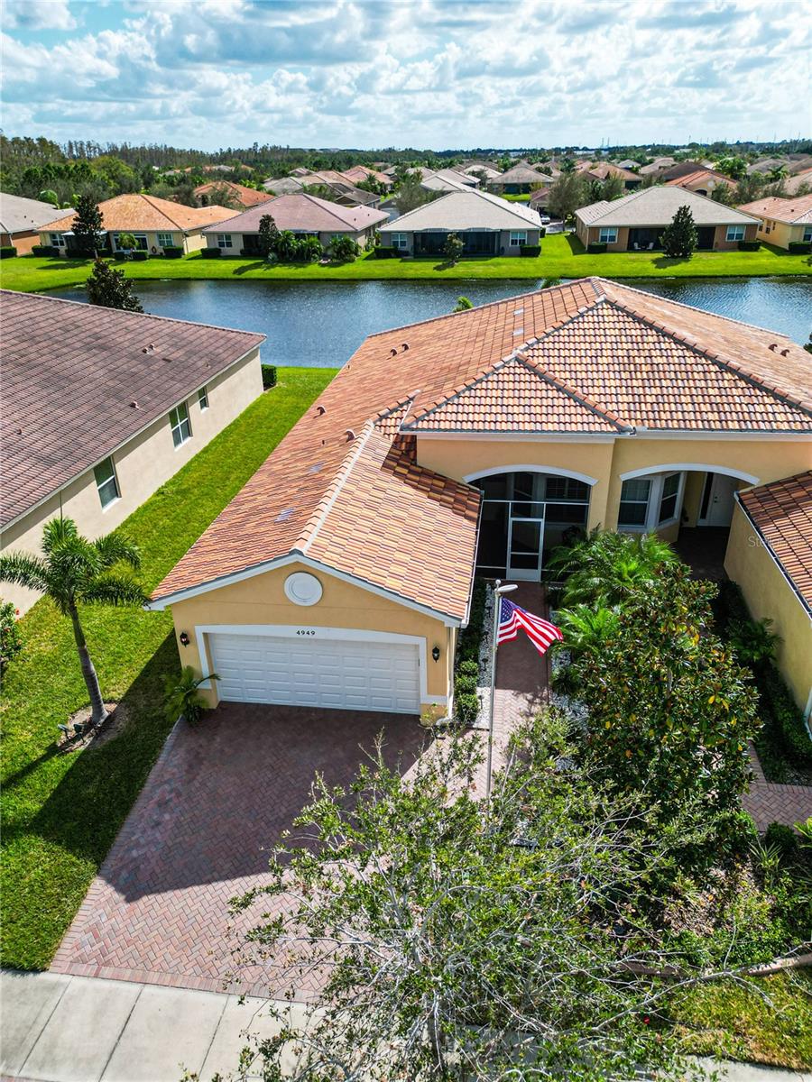 Front aerial view of home