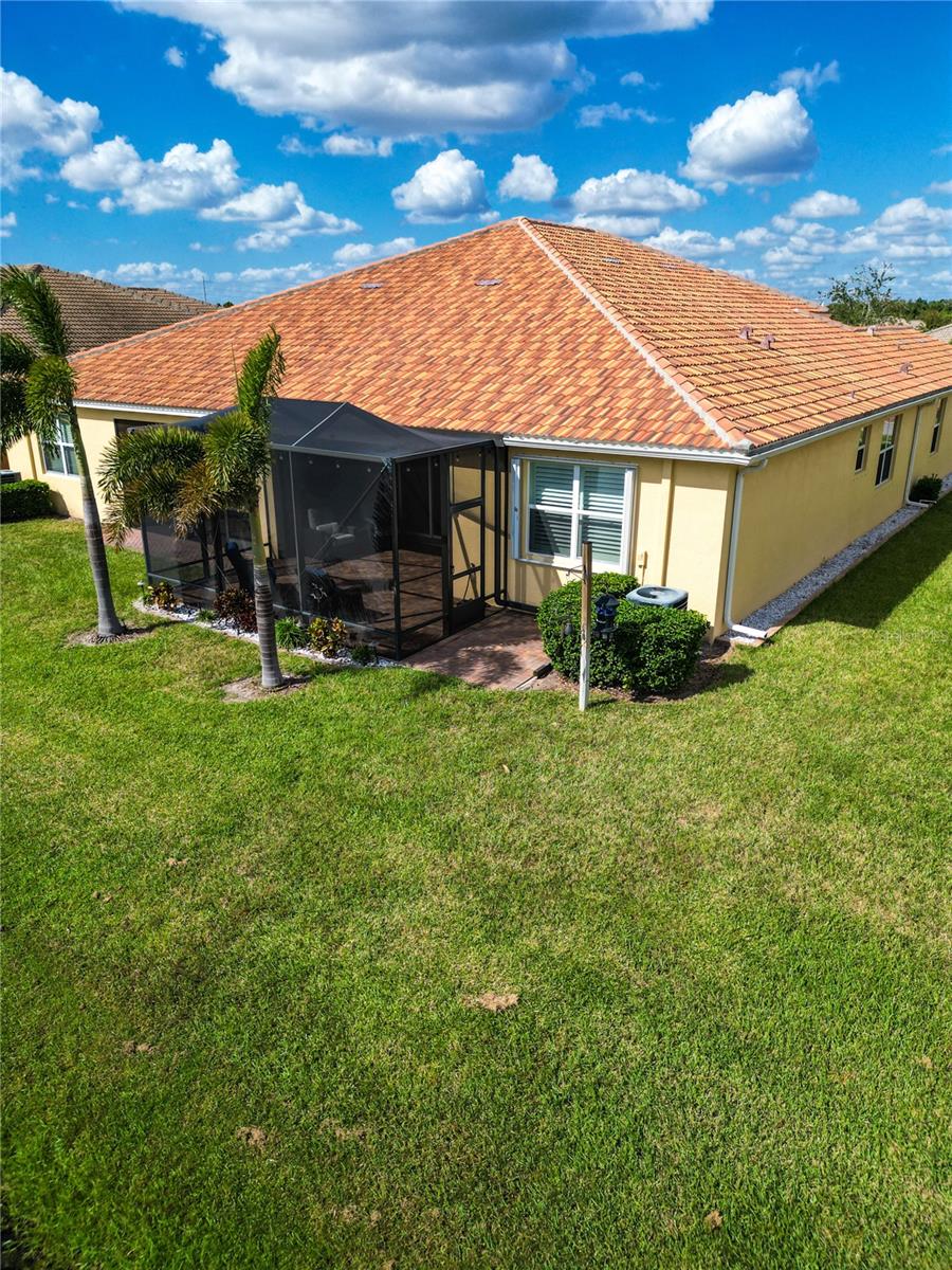 Rear aerial view of home