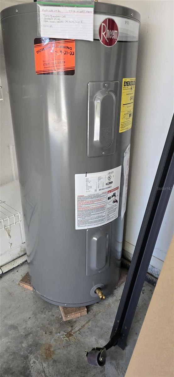 Water Heater in Garage