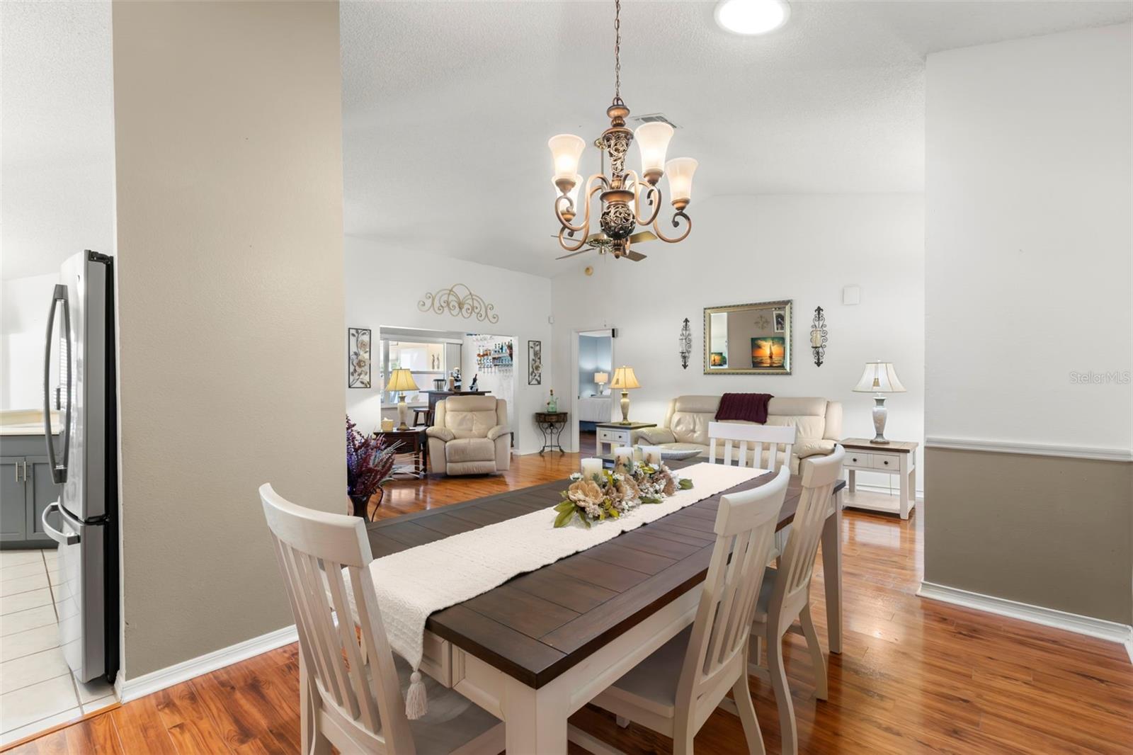 Dining Room with Open Concept/Living Room and Kitchen Access