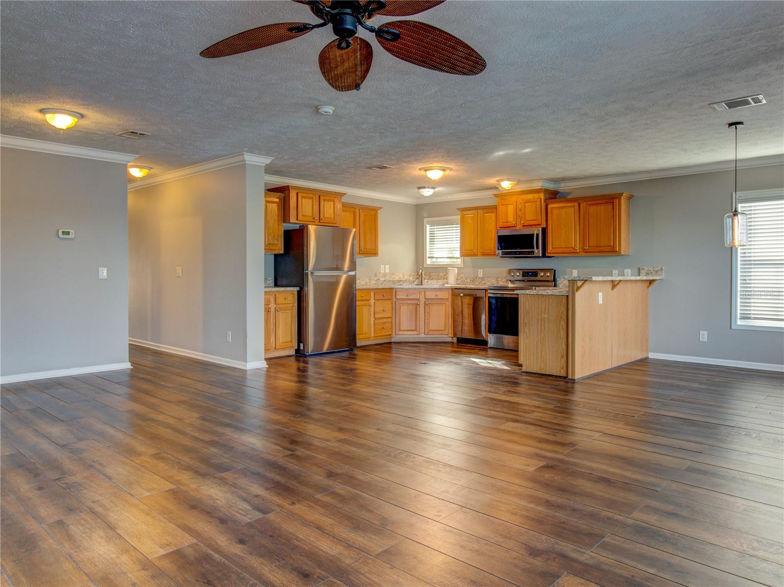 Great Room with view toward Kitchen