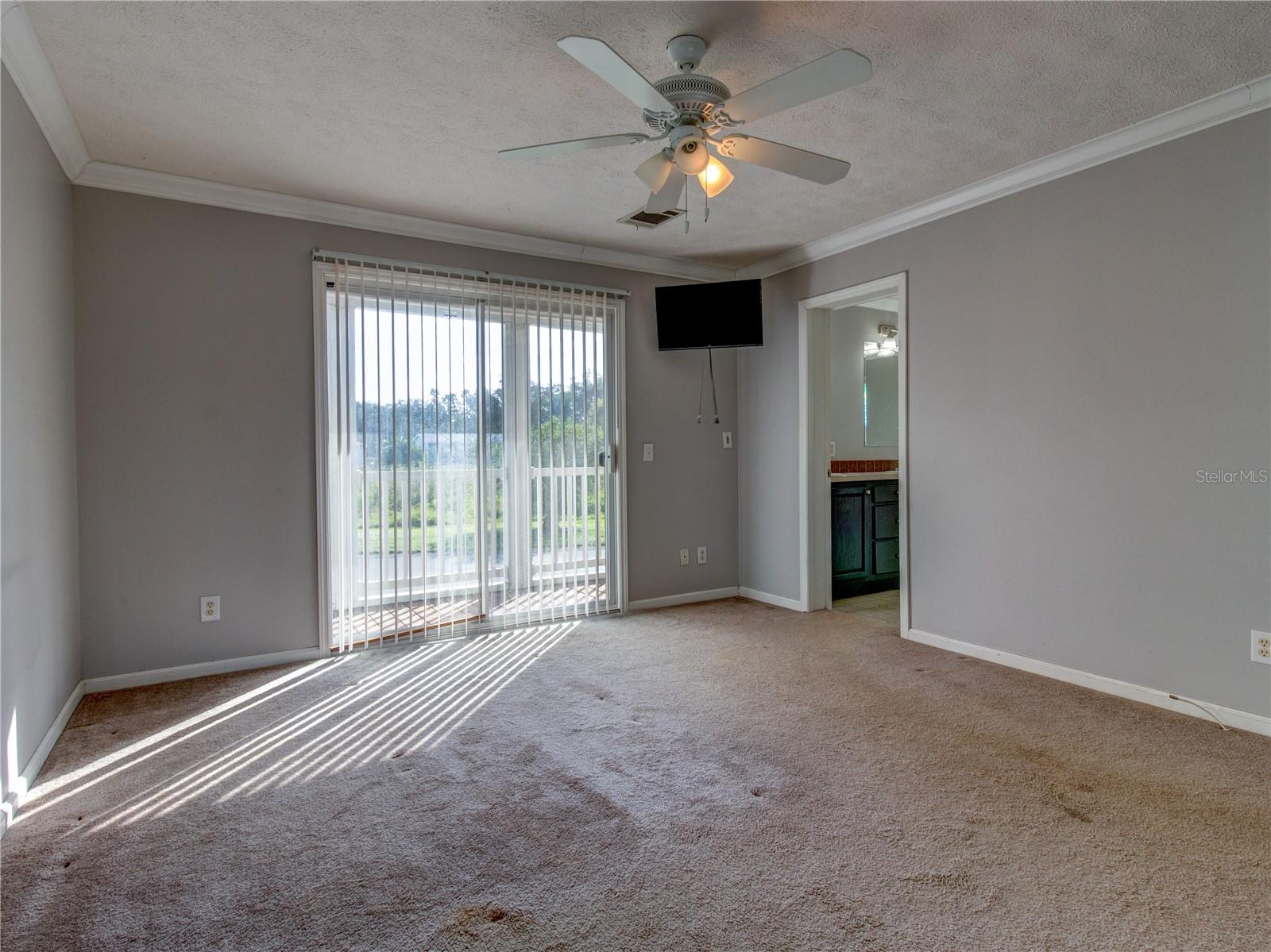 Master Bedroom with Attached morning coffee screened Balcony