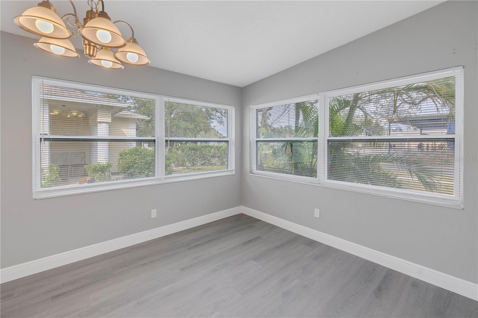 Natural light fills the living room