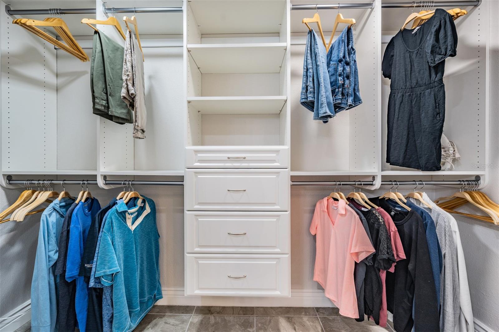 Walk-in closet in primary