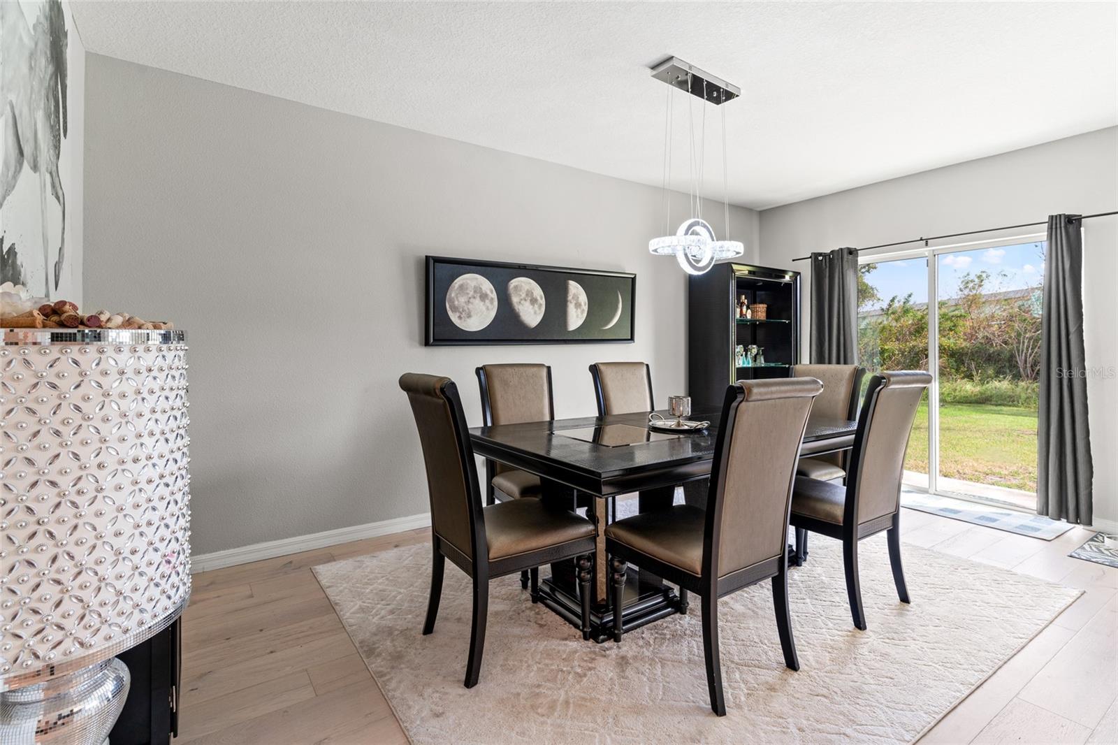 Great Room Dining Area & Sliding Doors