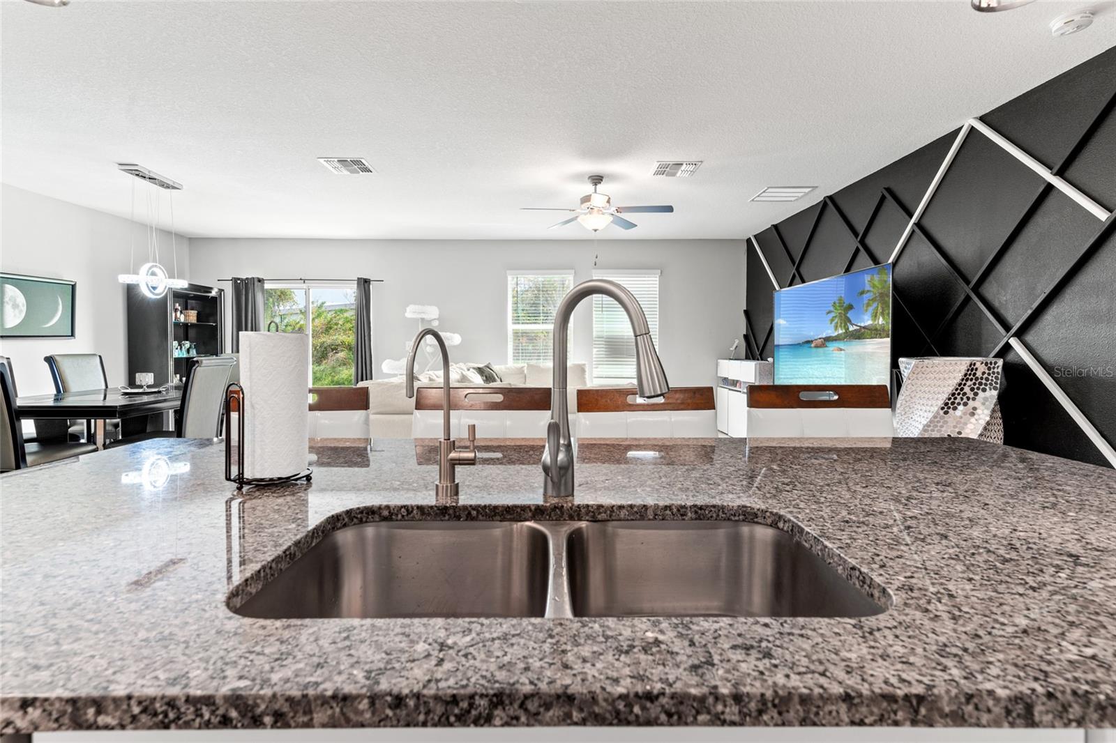 Great Room From Kitchen Island