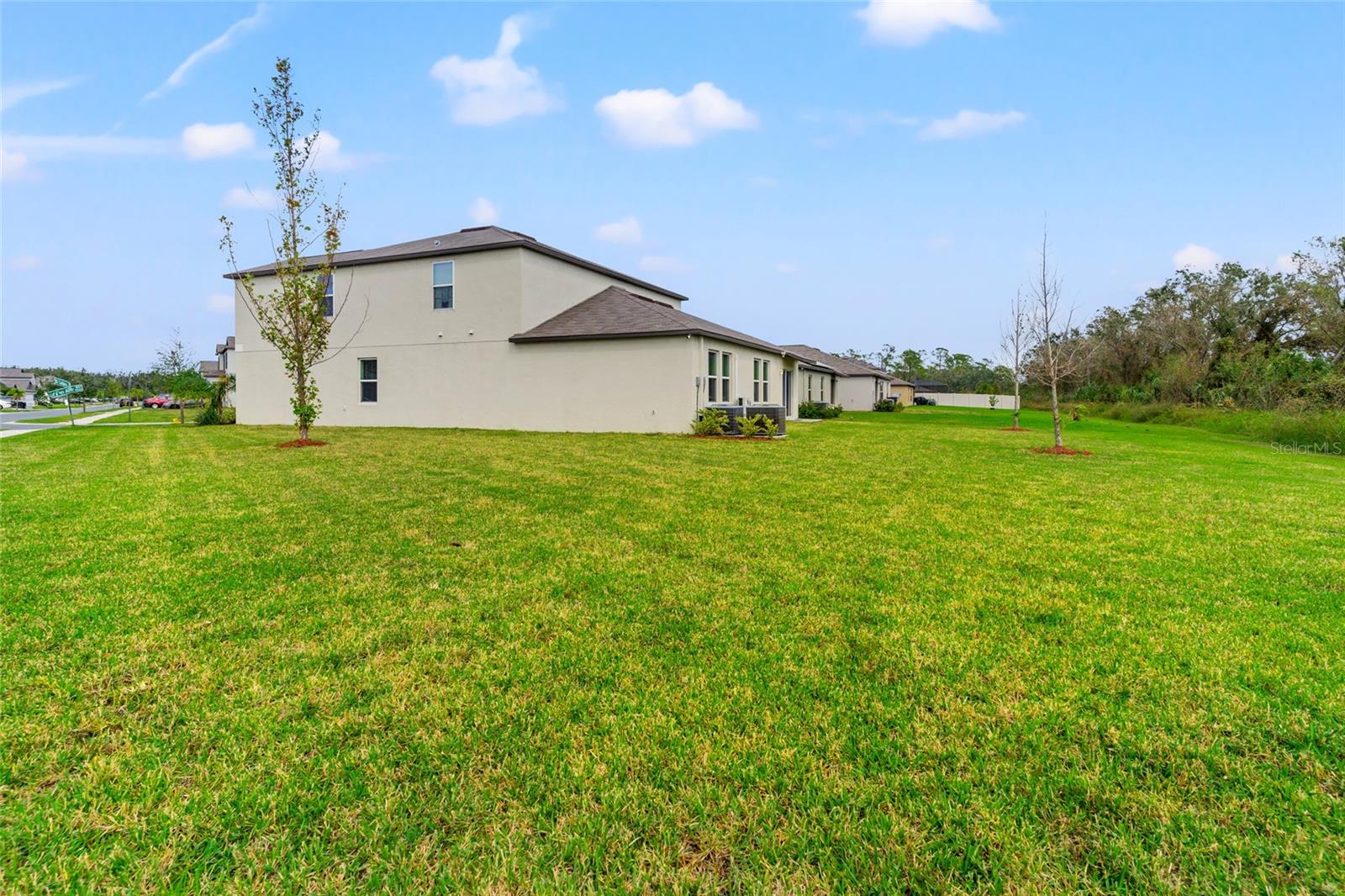 Full Corner Lot View of Yard