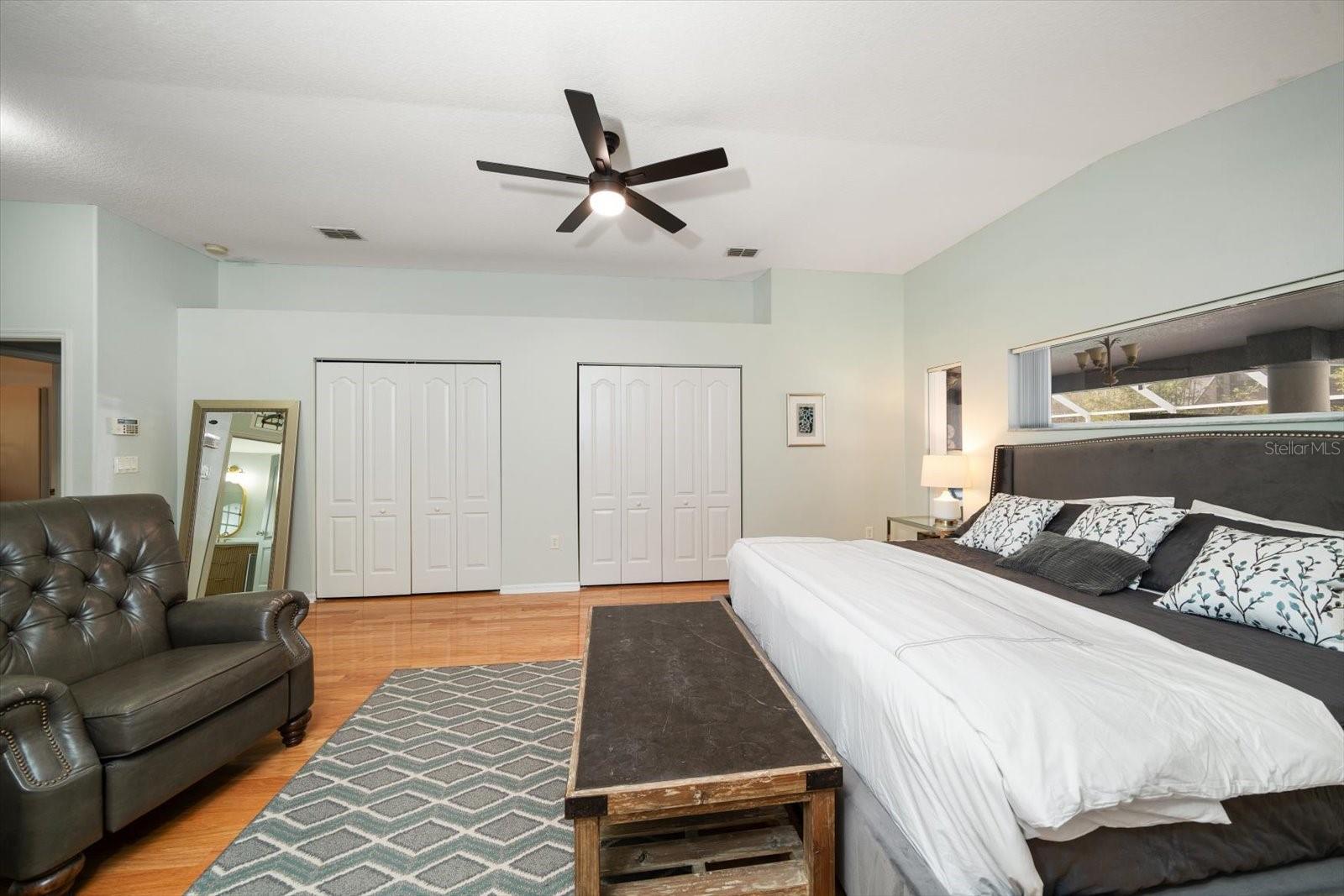 Primary bedroom with sitting area