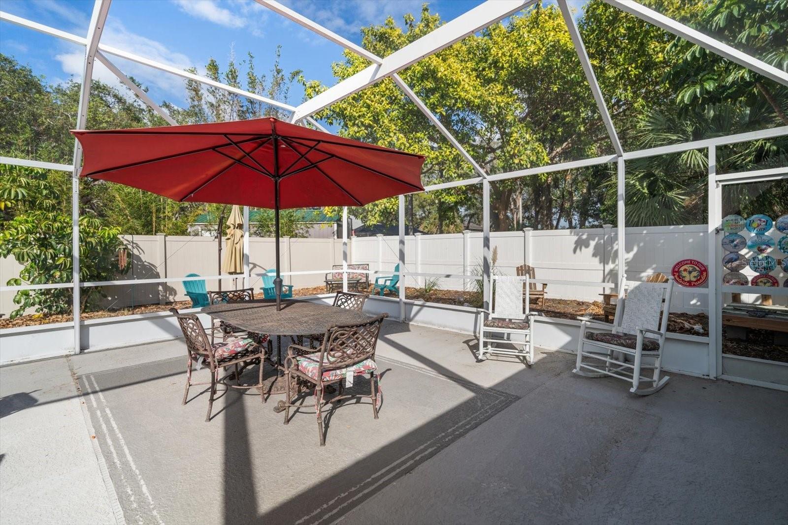 Outdoor dining area