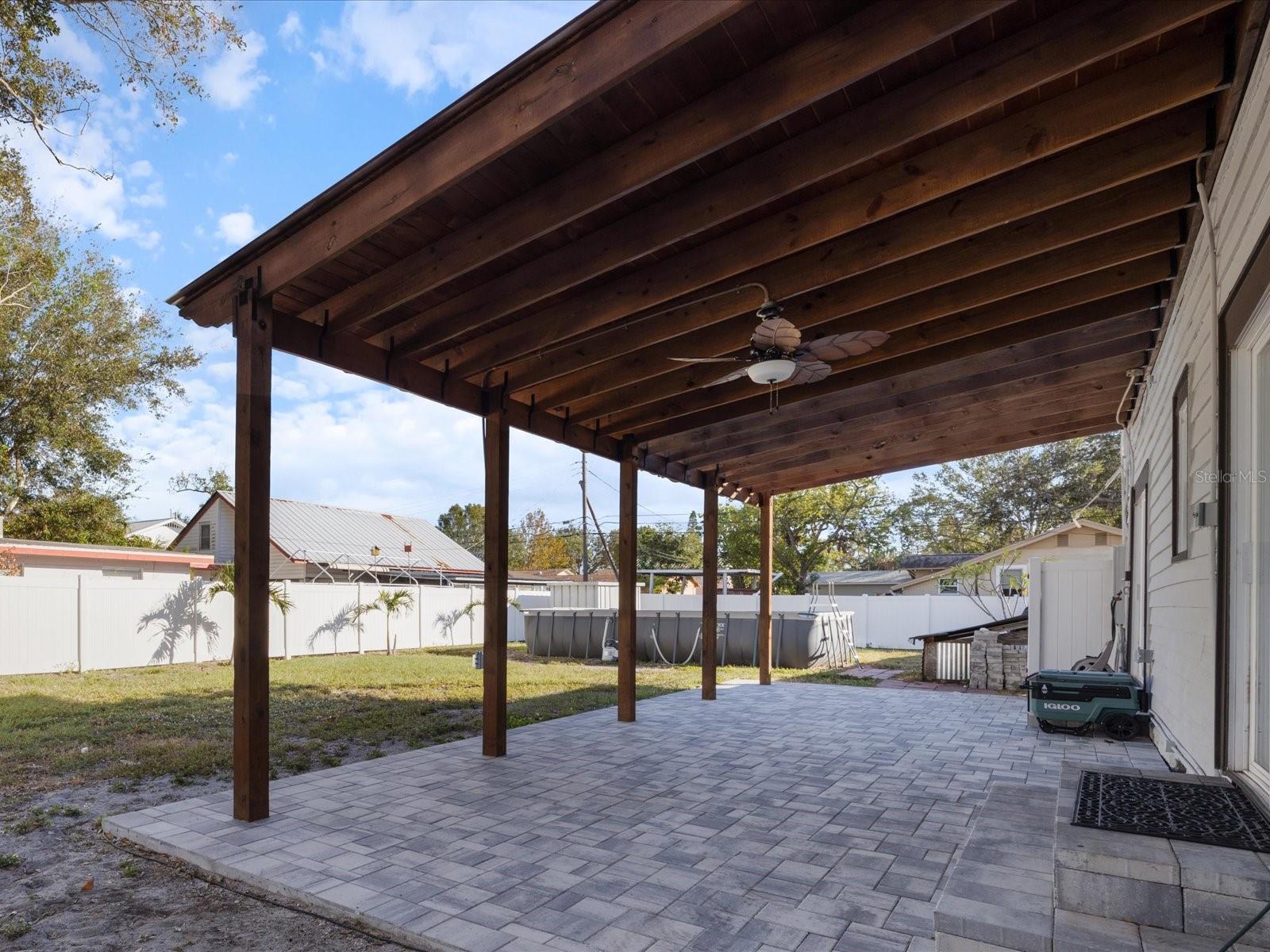 Plenty of space for your grill or addition of an outdoor kitchen