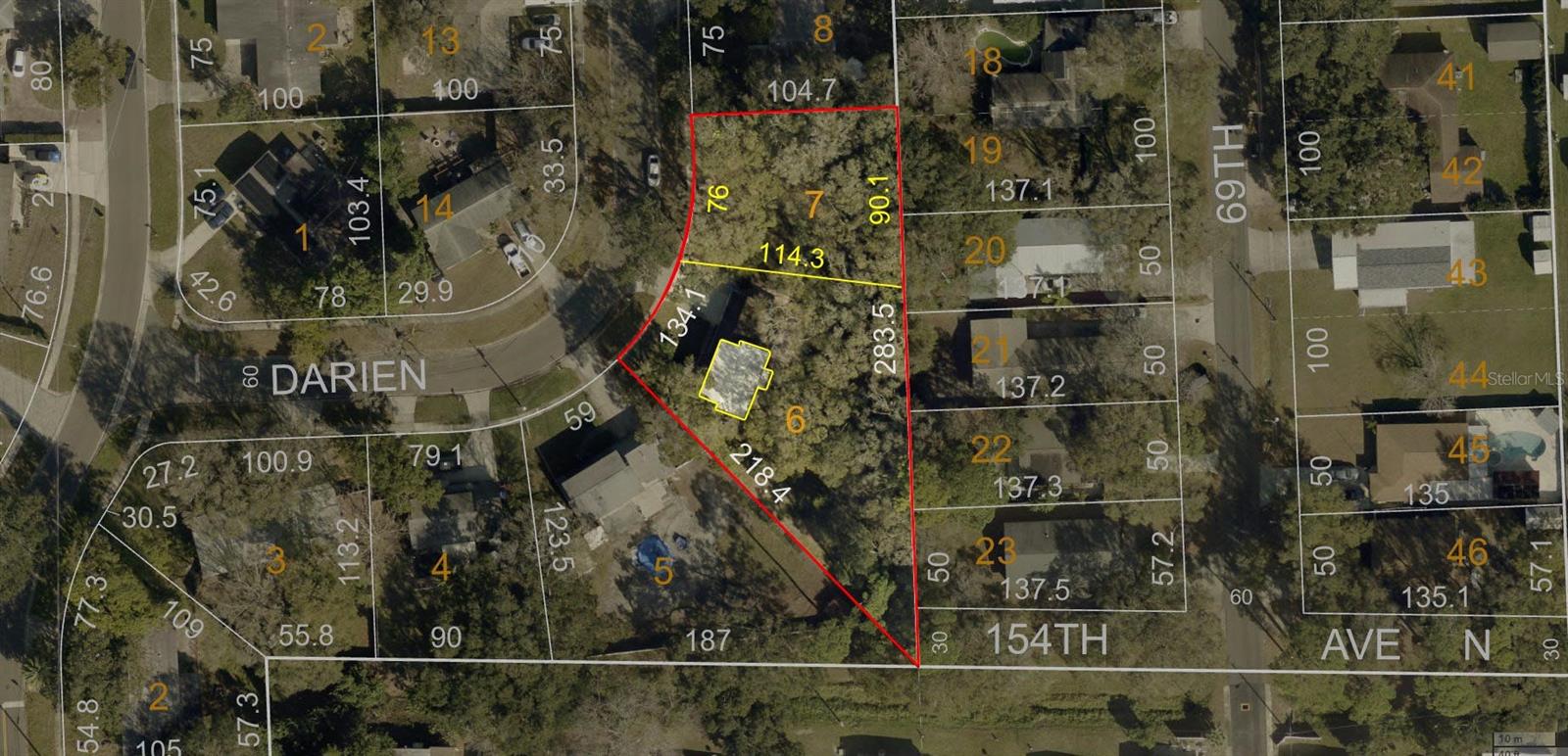 Parcel Boundary showing double lot