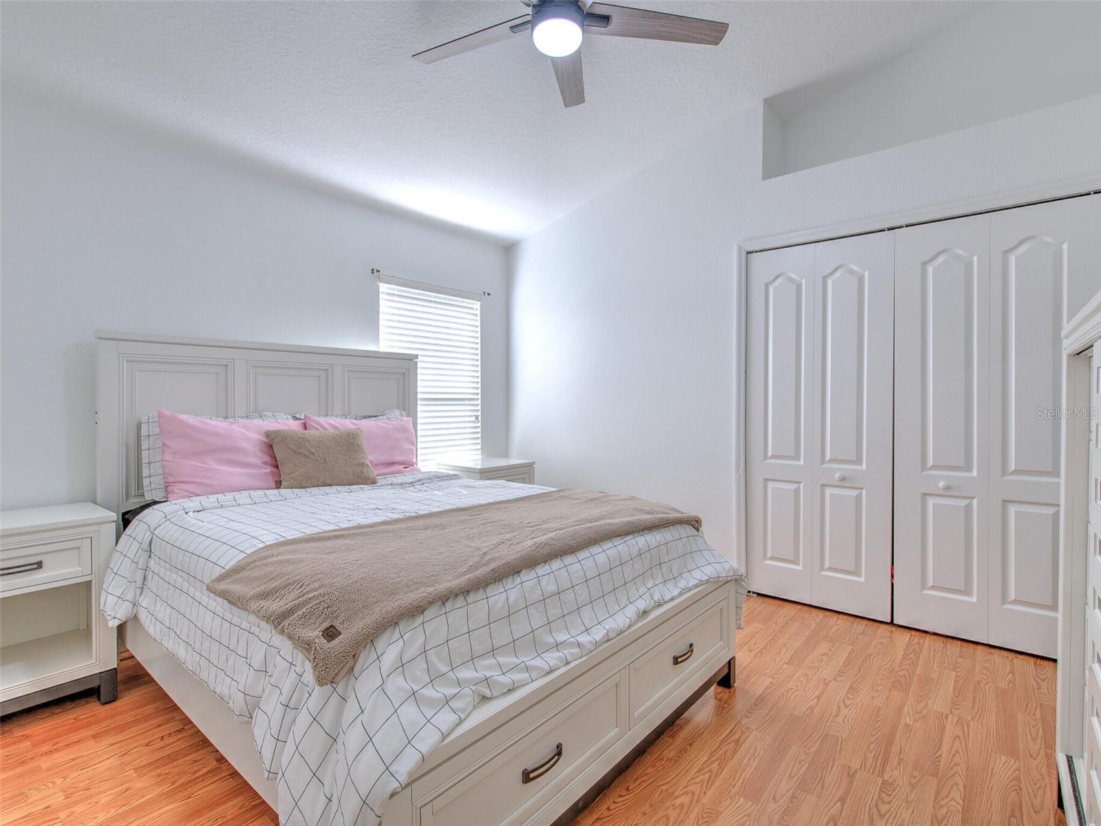 Middle bedroom with vaulted ceiling