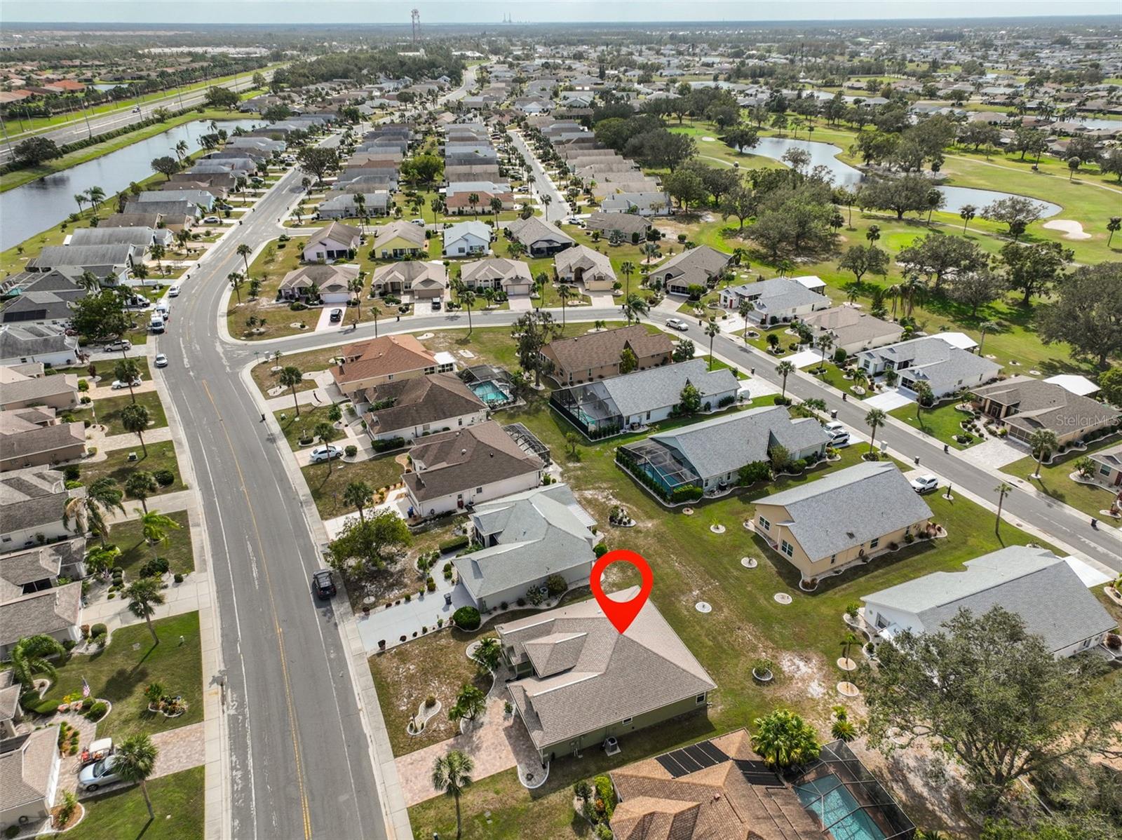 Aerial view of home