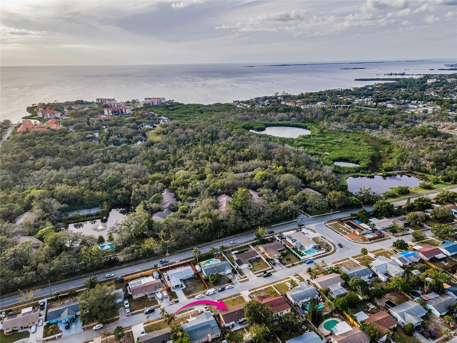 Aerial view to Gulf Coast