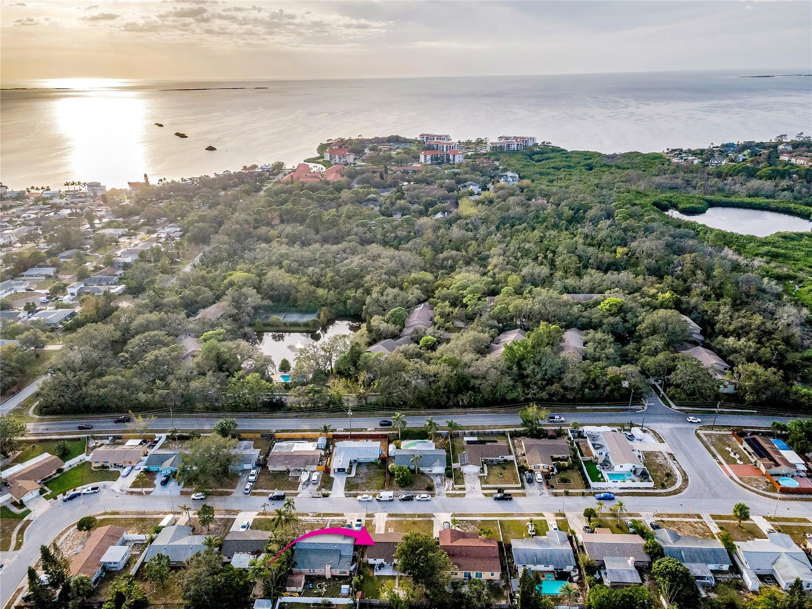 Aerial view to Gulf Coast