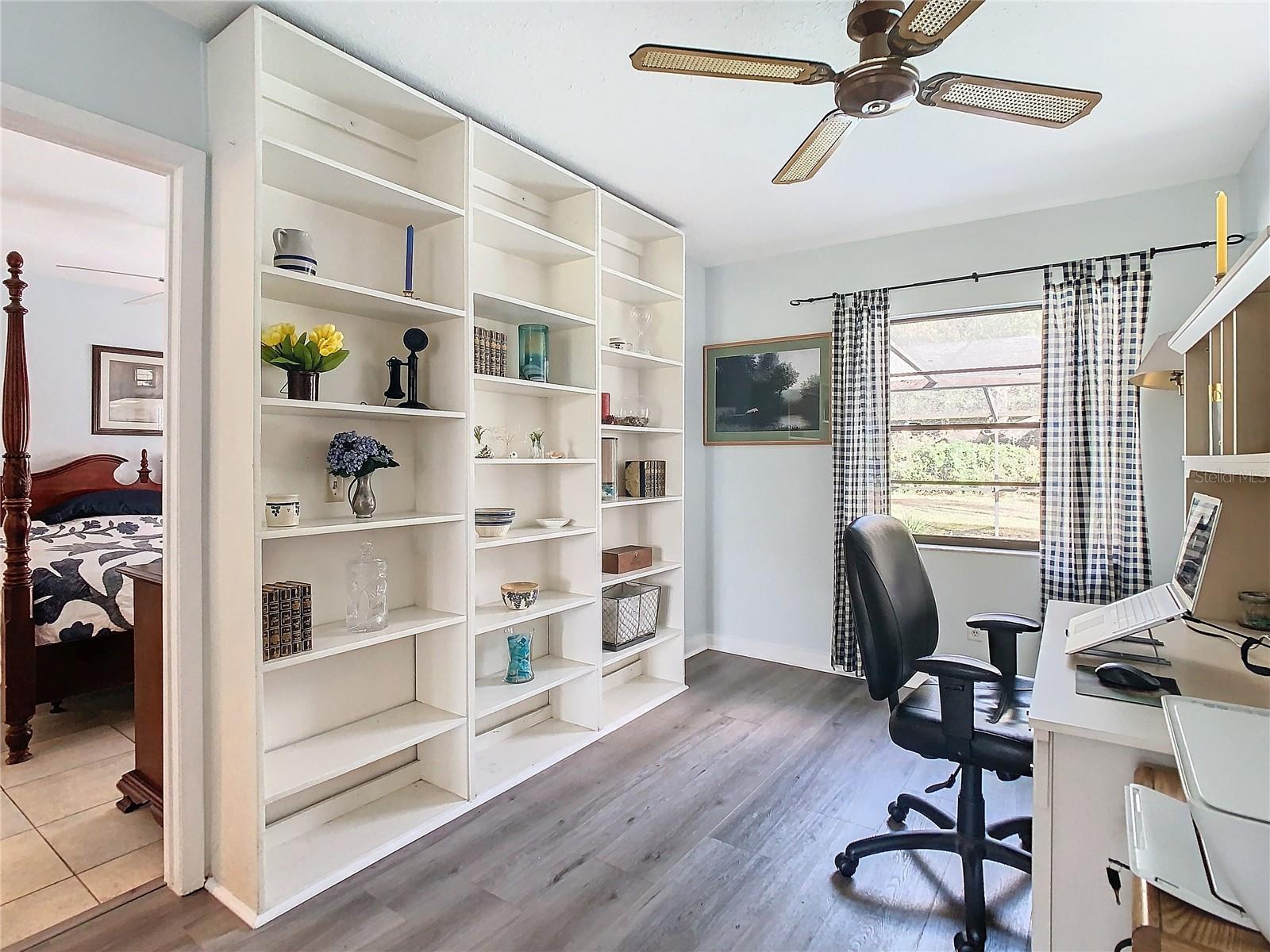 Dining room being used as a study