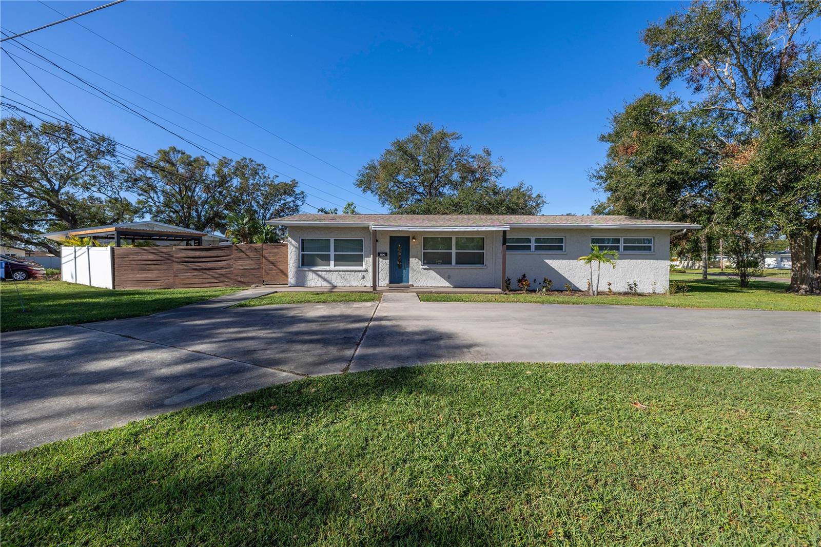 Circular driveway offers plenty of off street parking.