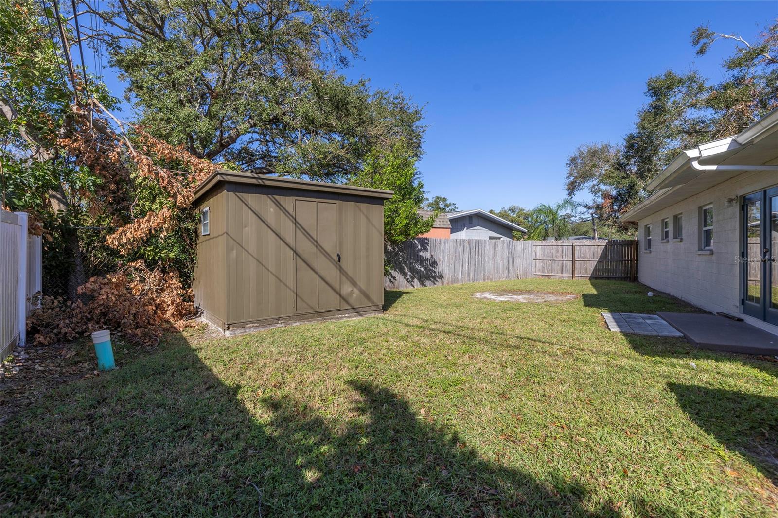 Back yard storage shed.