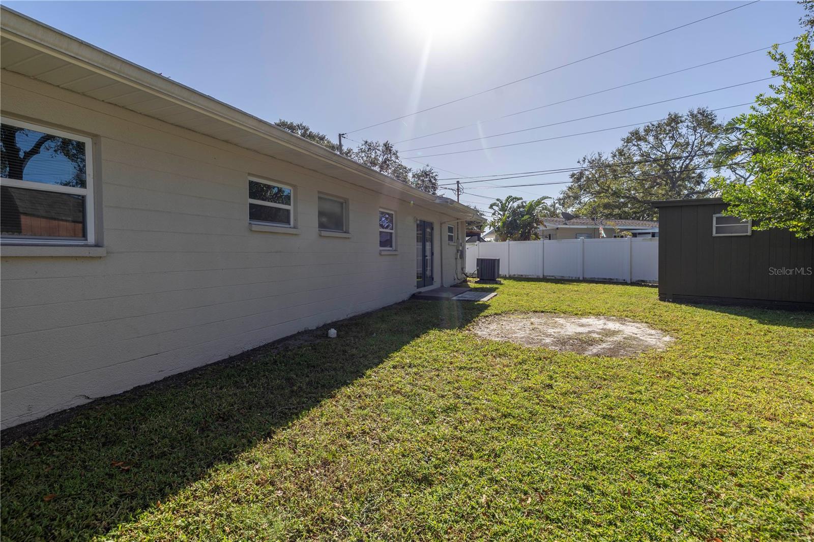 Spacious fenced in back yard.