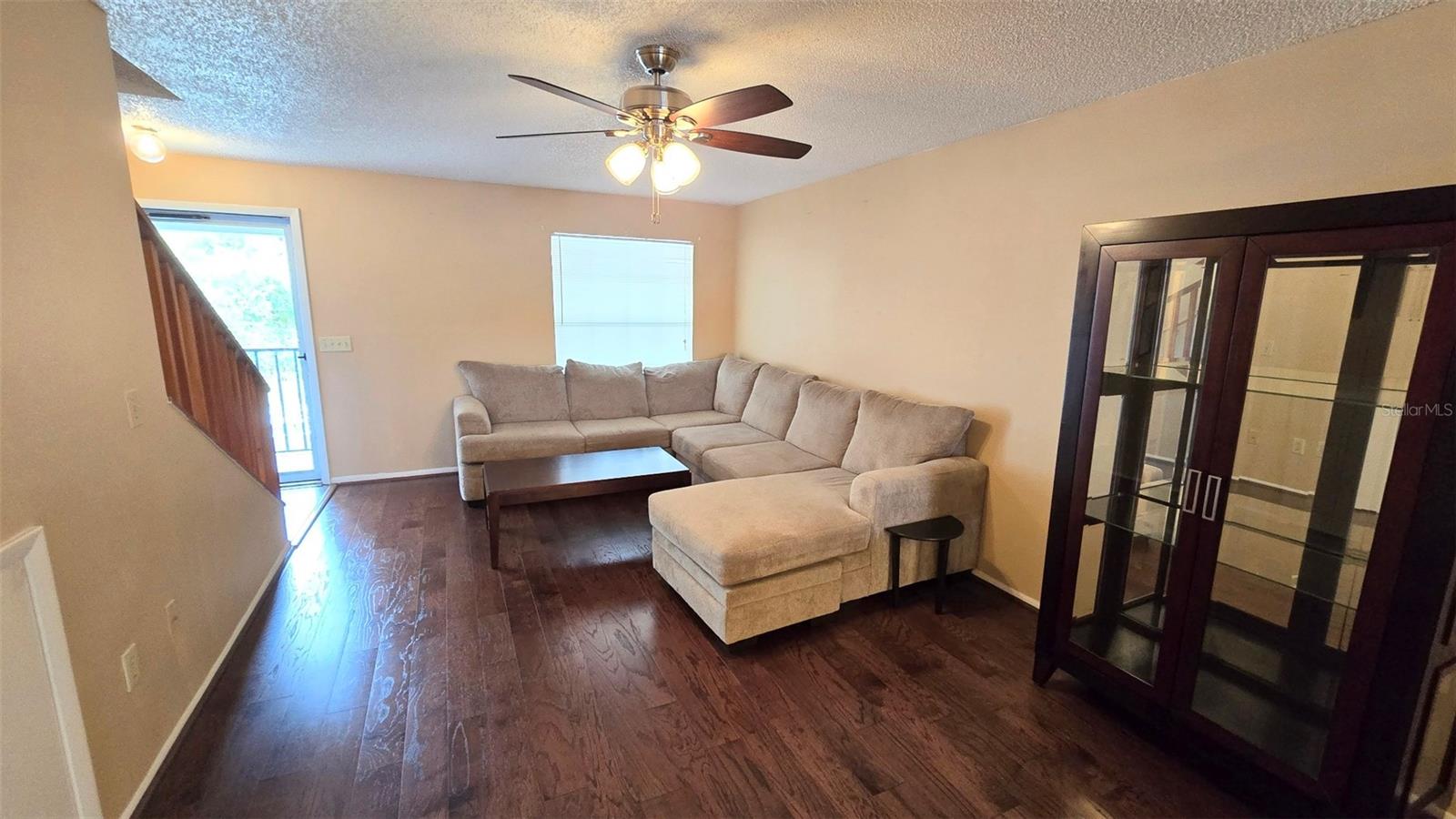 Dining Room overlooking Living Room - Wood Flooring