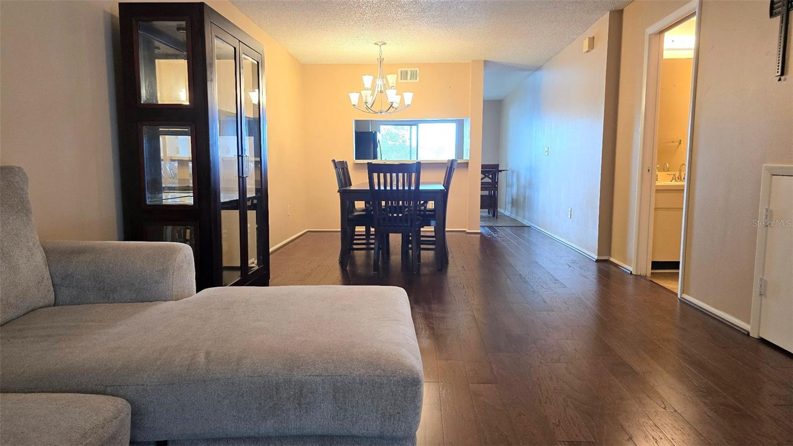 Living Room overlooking Dining Room