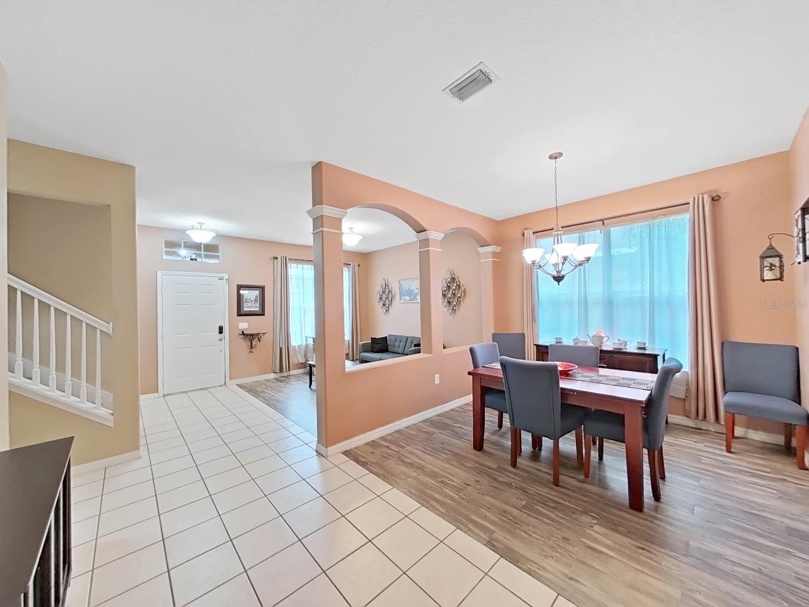 Front entry, formal living and dining room