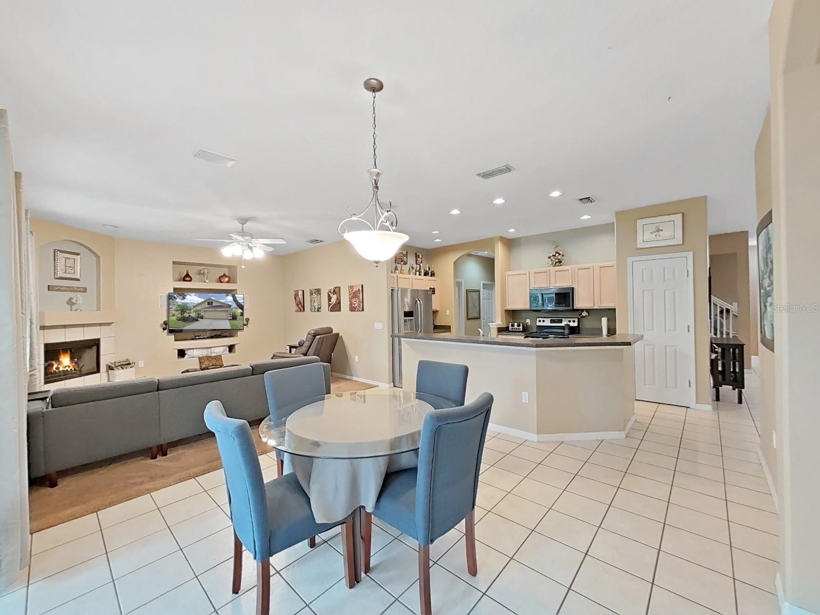 Open concept living room and kitchen