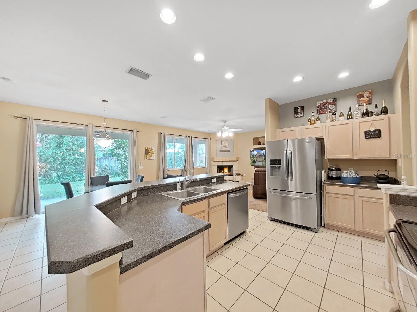 Open plan kitchen