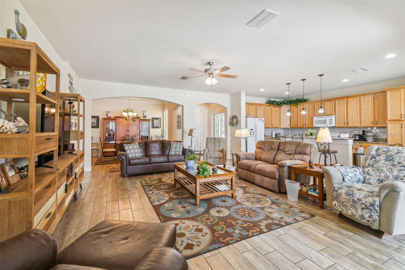 Open Family Room to kitchen