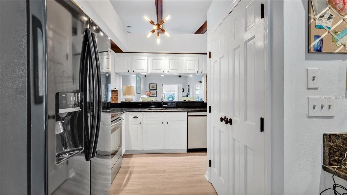 Kitchen view from dining room.