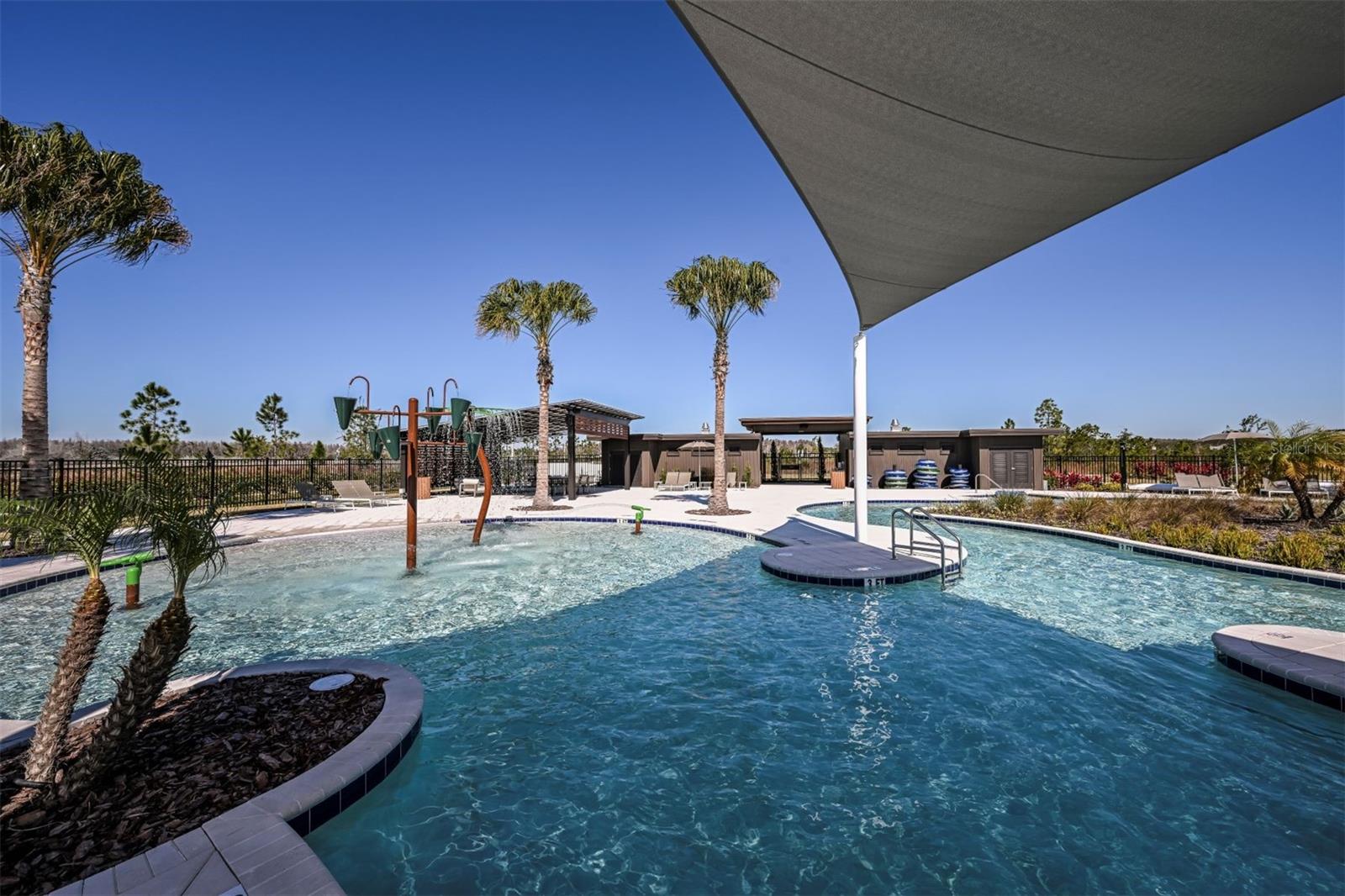 Community Clubhouse Shaded Pool Area