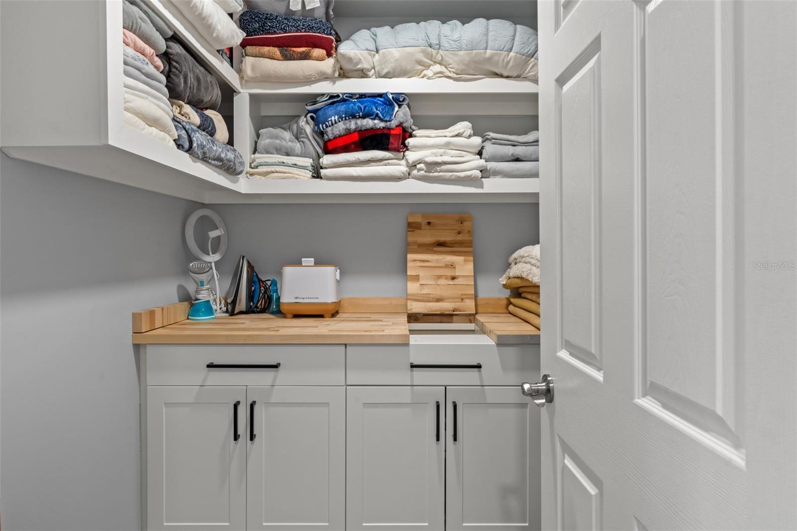 Linen Closet in Master Walk-In Closet