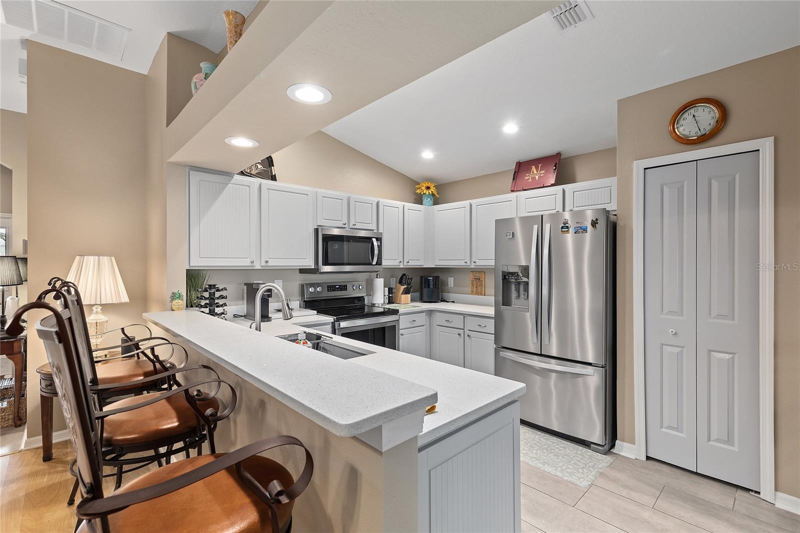 KITCHEN/STAINLESS STEEL APPLIANCES/PANTRY