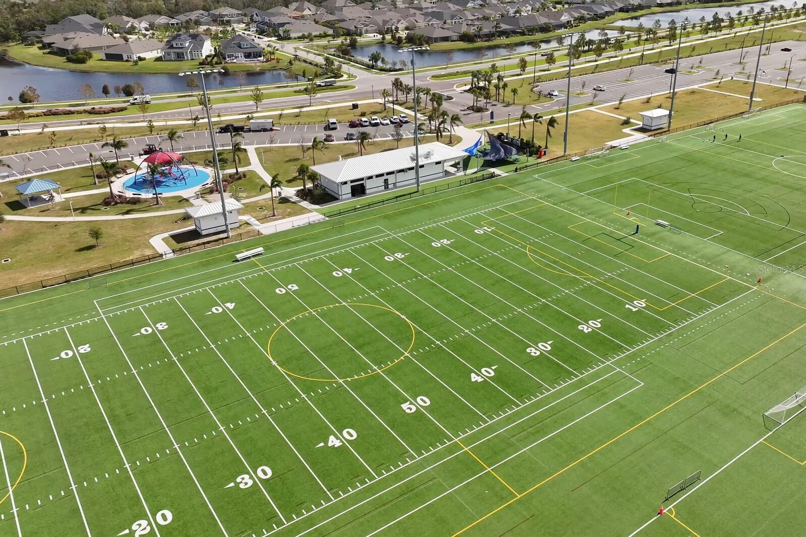 This complex has one of the largest contiguous synthetic turf fields in the country