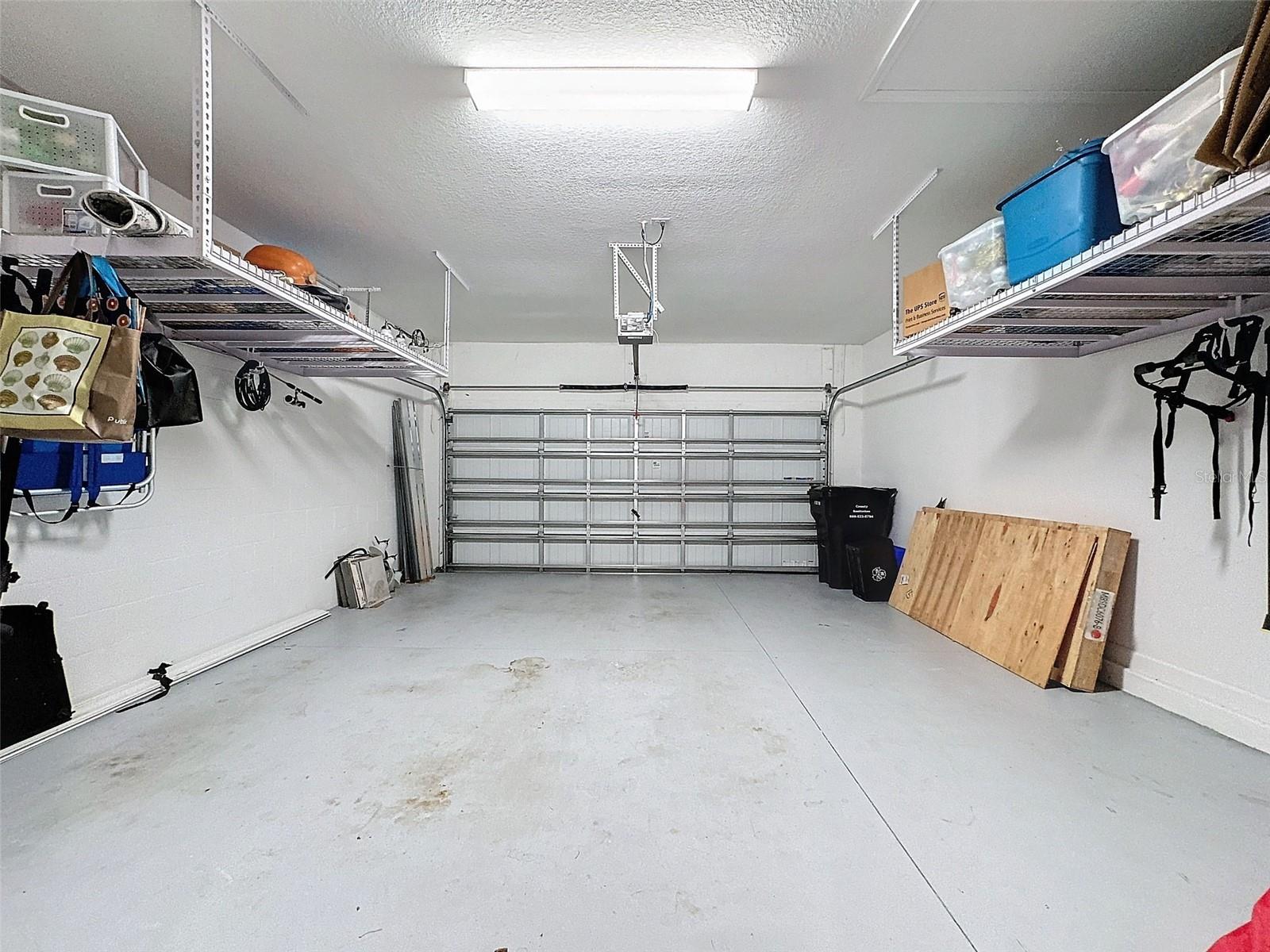 Garage with overhead storage