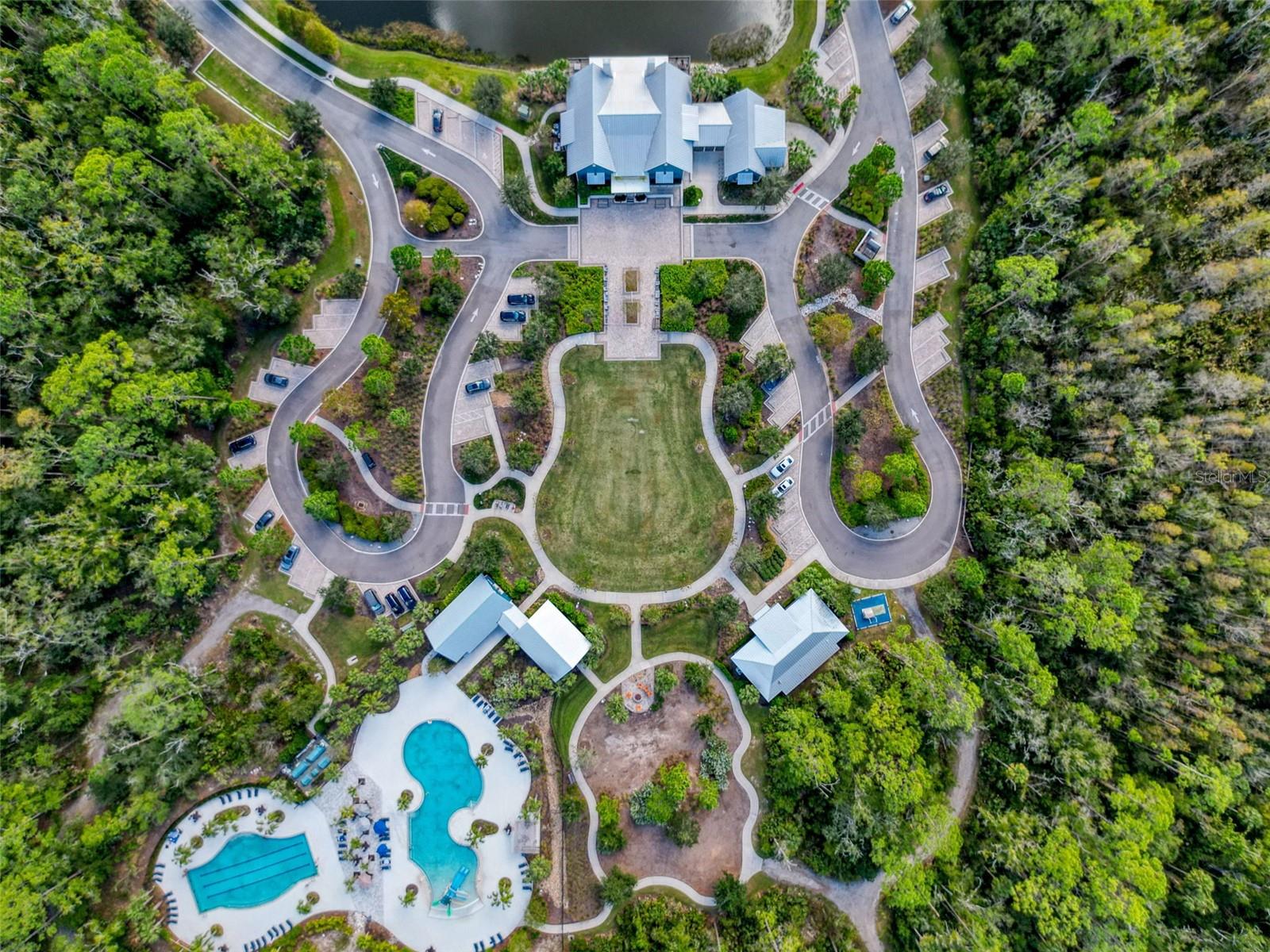 Clubhouse and pools