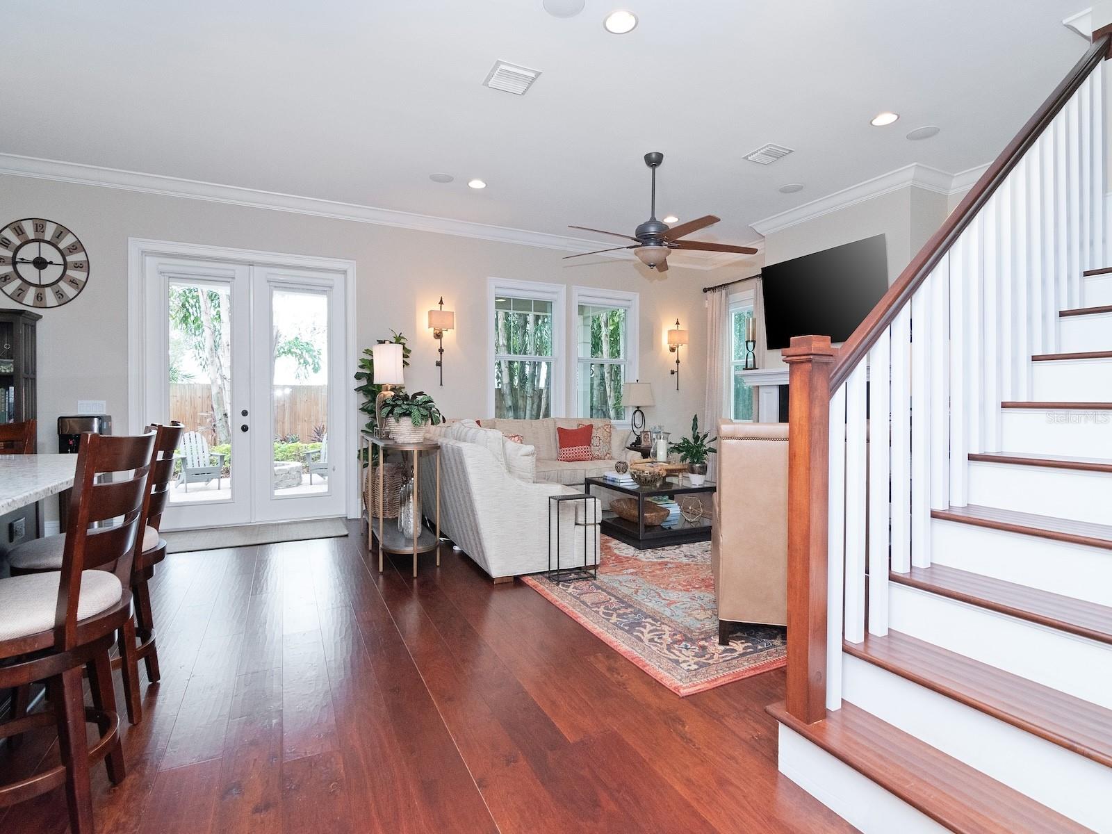 Abundant light and access to views of the well appointed porches and exterior spaces.