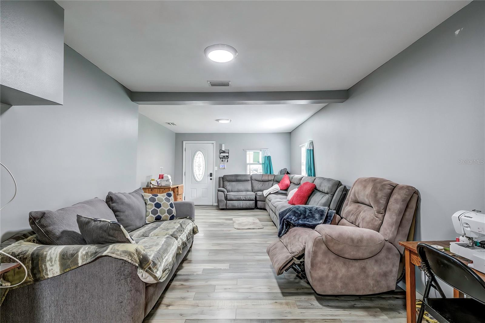 Front door opens up to living area