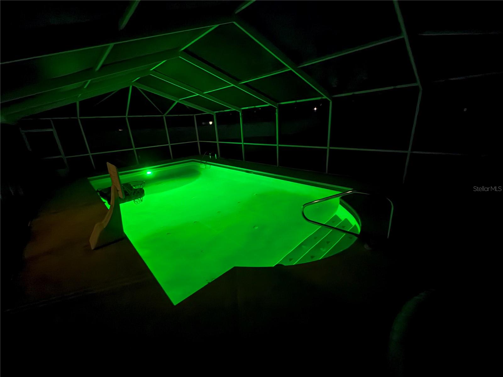 Nighttime Pool View