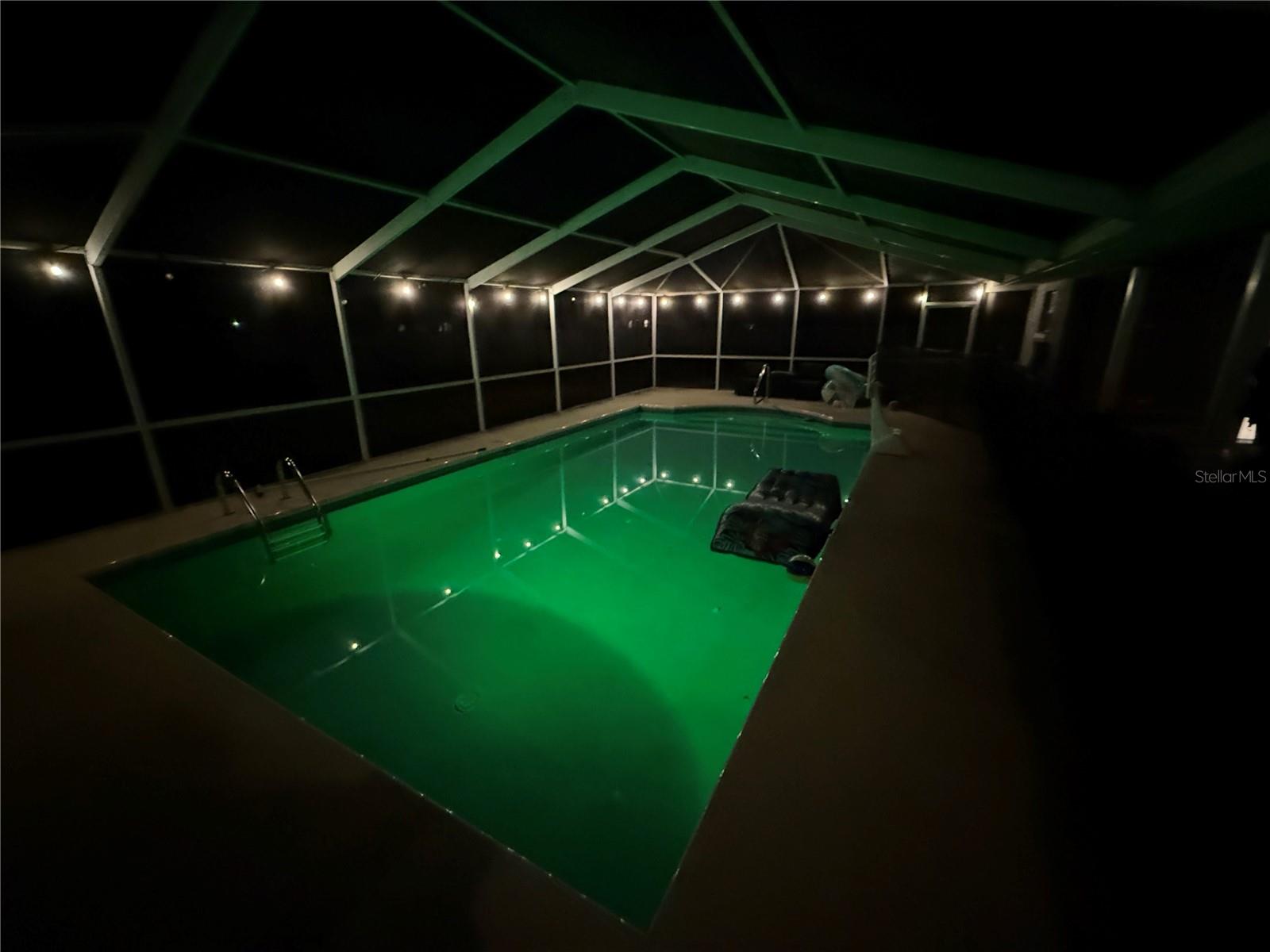Nighttime Pool View