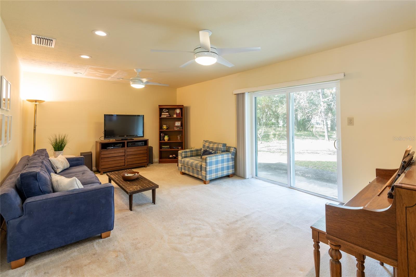 Family Room with Sliders to Outdoor Patio