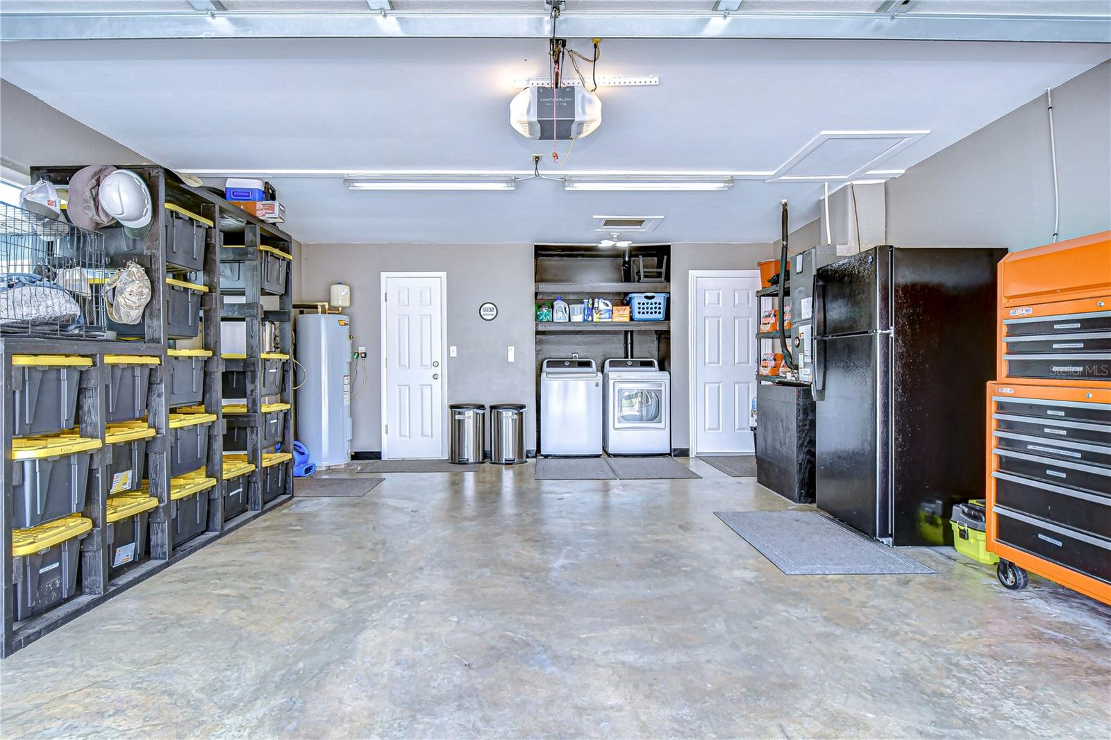 Wonderful garage with tons of attic storage!