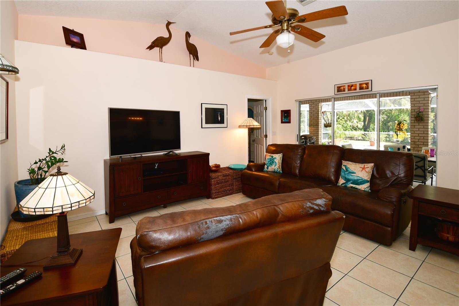 Living Room toward Pool and Lanai