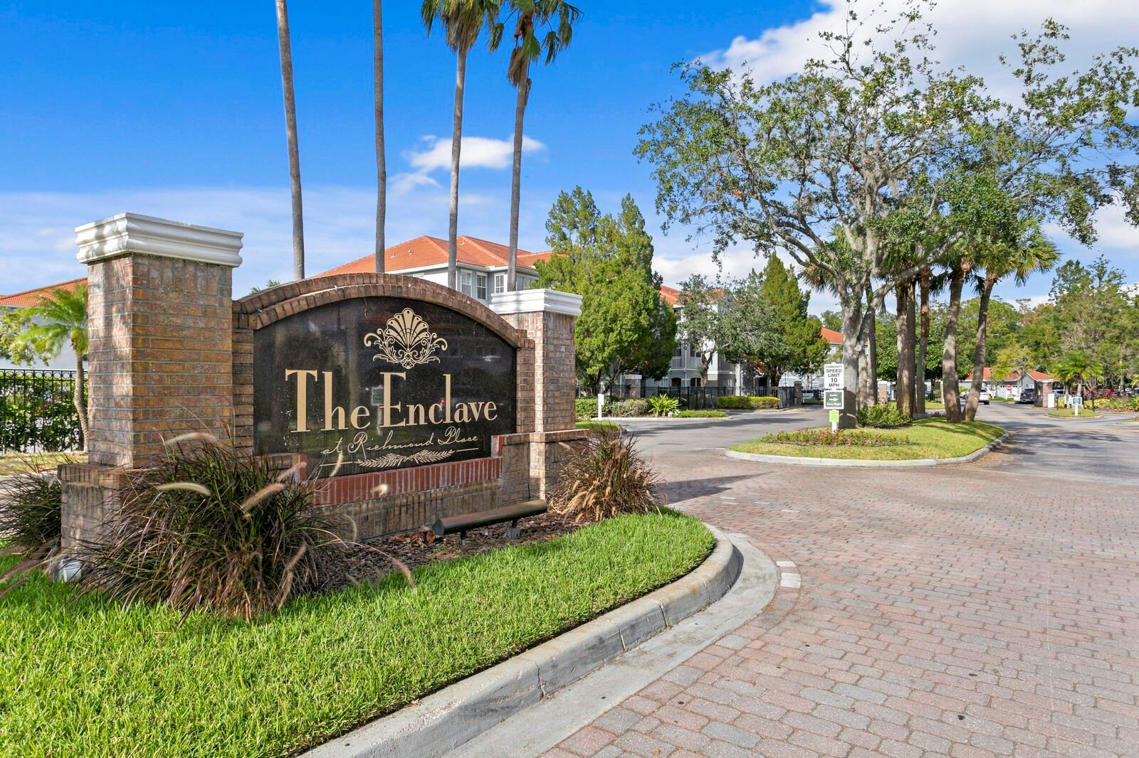 The well-maintained gated community of The Enclave at Richmond Place