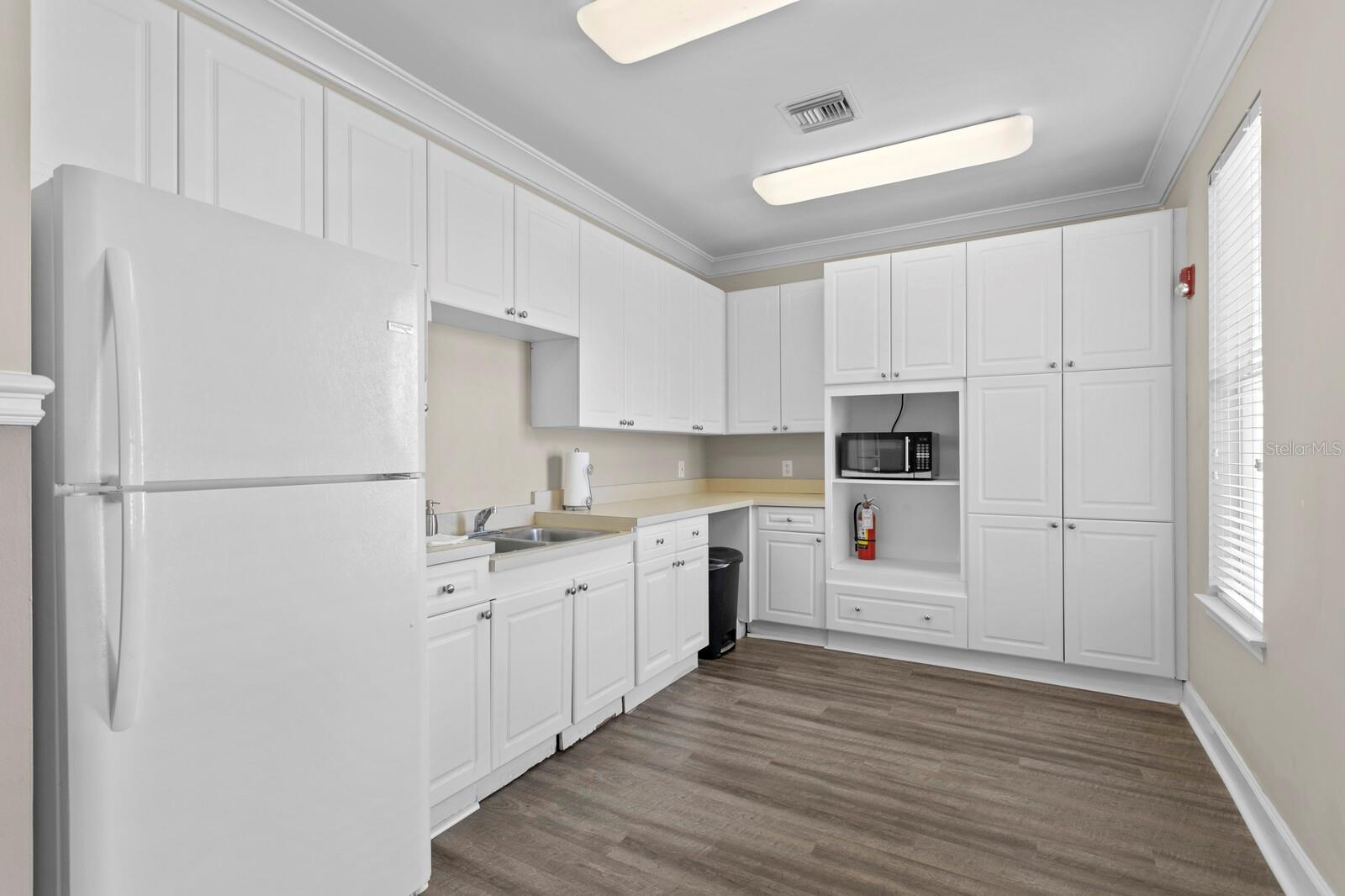 Spacious kitchen at the community clubhouse